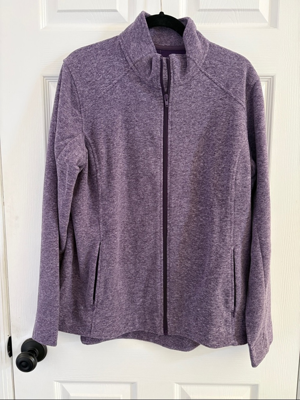 Duluth Trading Co Heathered Lavender Full-Zip Utility Jacket